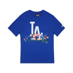 [13090886] Los Angeles Dodgers Blooming Blue Mens T-Shirts