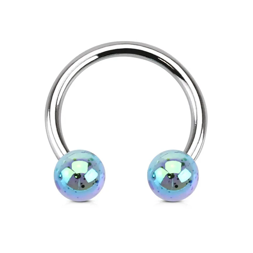 16G Milky Splash Acrylic Circular Barbell