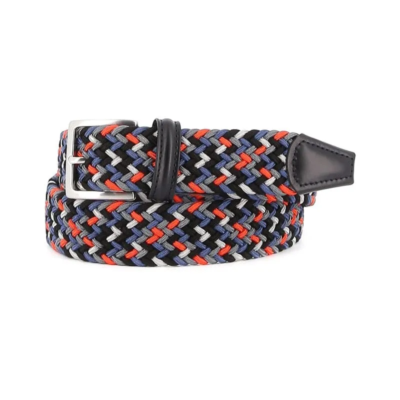 3.5cm Woven Elastic Belt (Orange   Blue   Black   Grey)