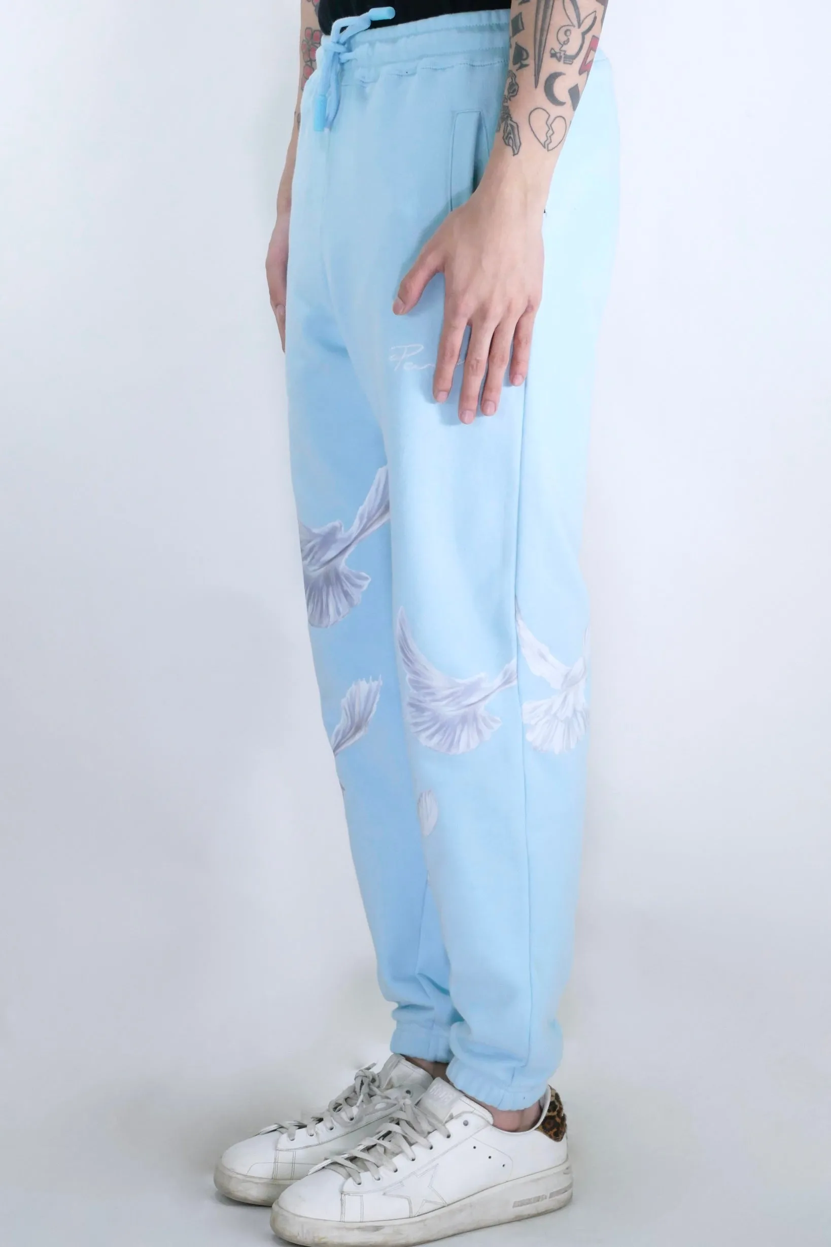 3.Paradis Singing Doves Joggers - Sky Blue