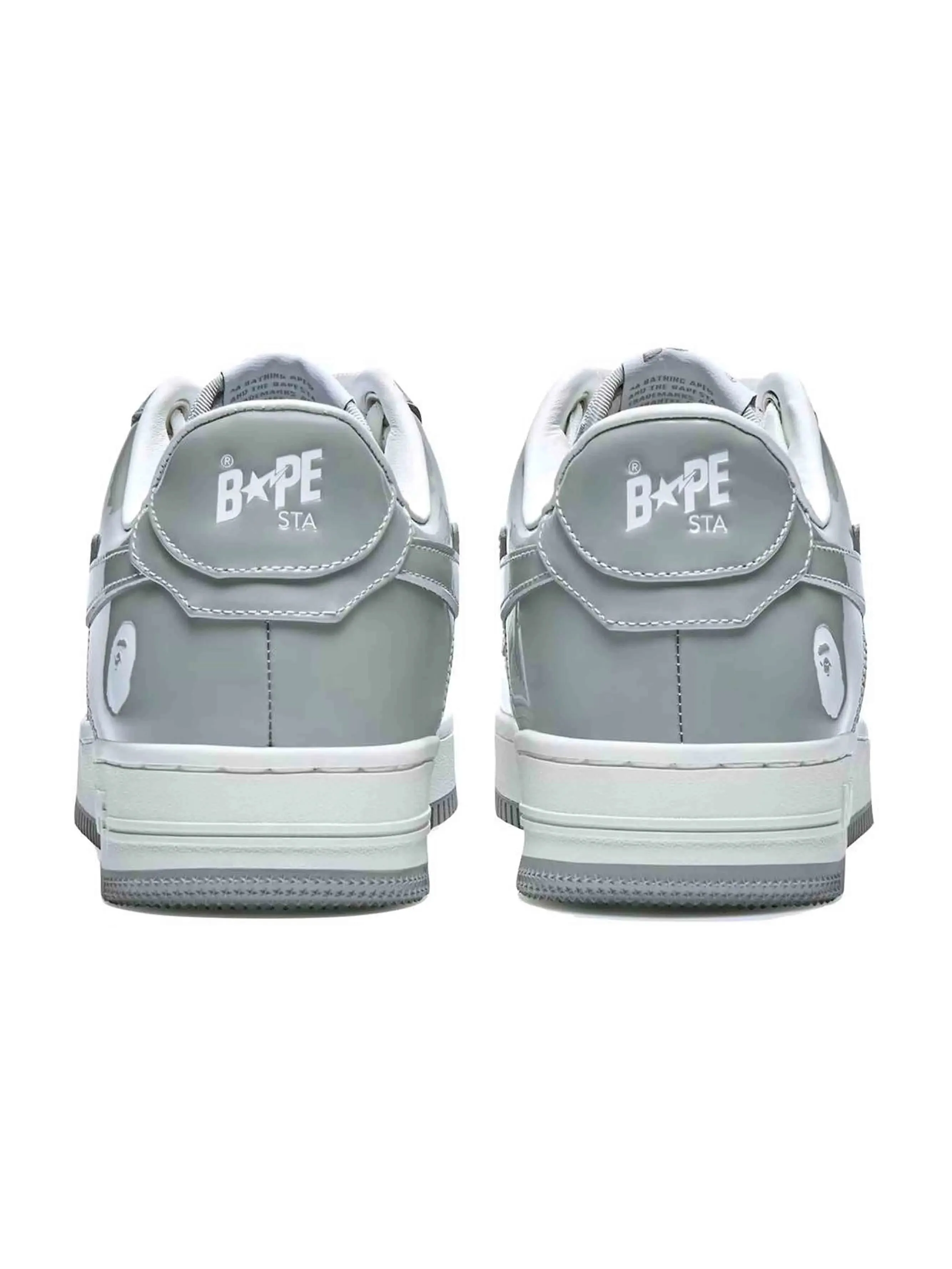 A Bathing Ape Bape Sta Patent Leather White Grey (2023)