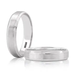 A. Jaffe 14k Domed Brushed Men's Wedding Band