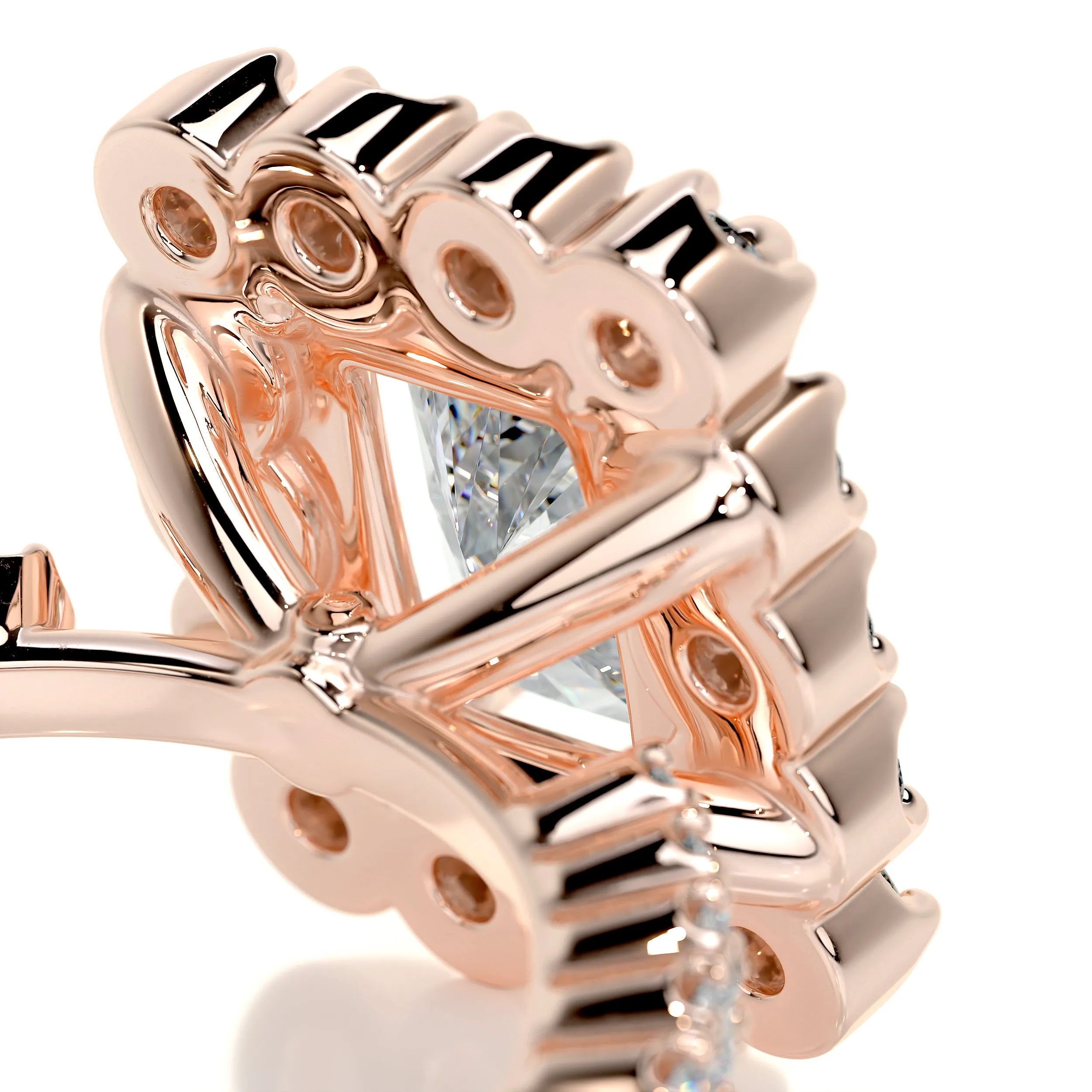 Abby Moissanite & Diamonds Ring -14K Rose Gold