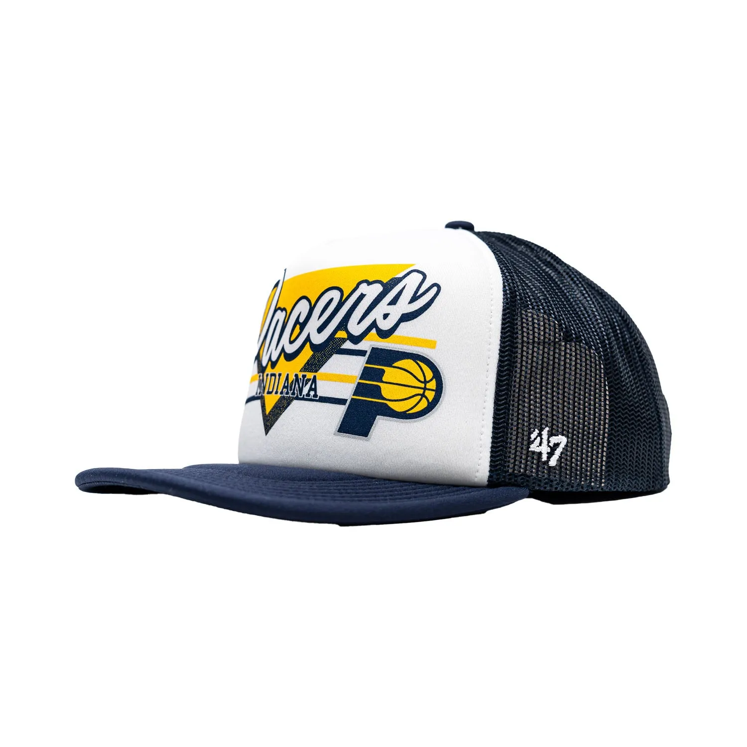 Adult Indiana Pacers Hang Out Trucker Hat in Navy by 47