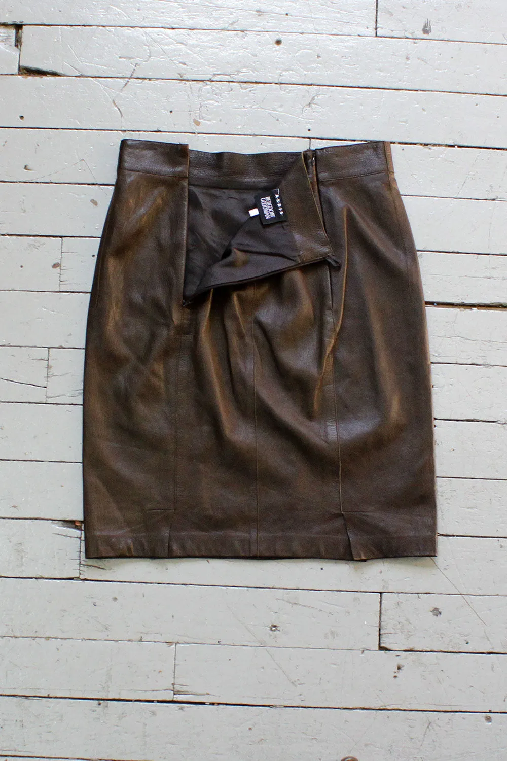 Akris Buttery Leather Skirt M