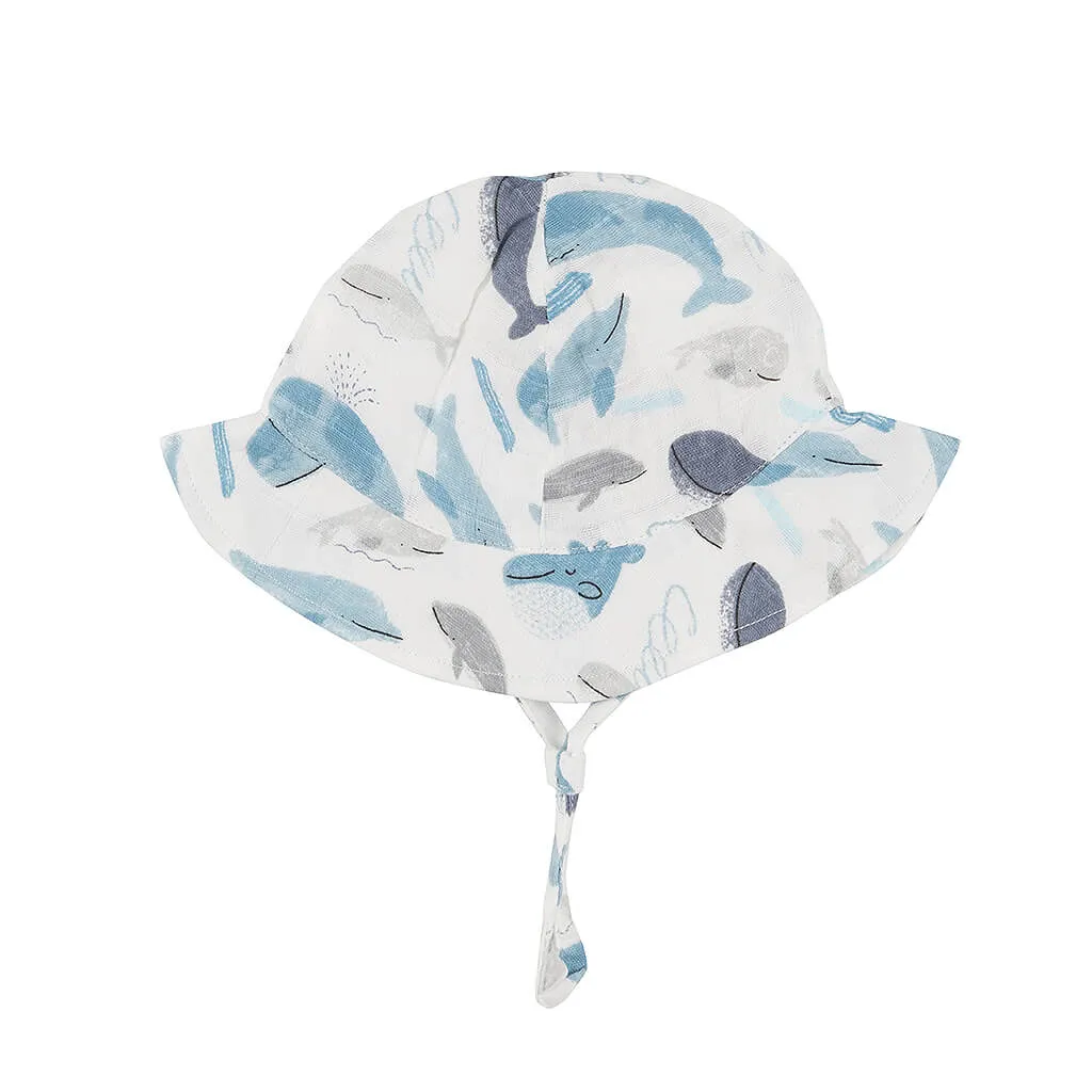 Angel Dear Sun Hat Blue Whales