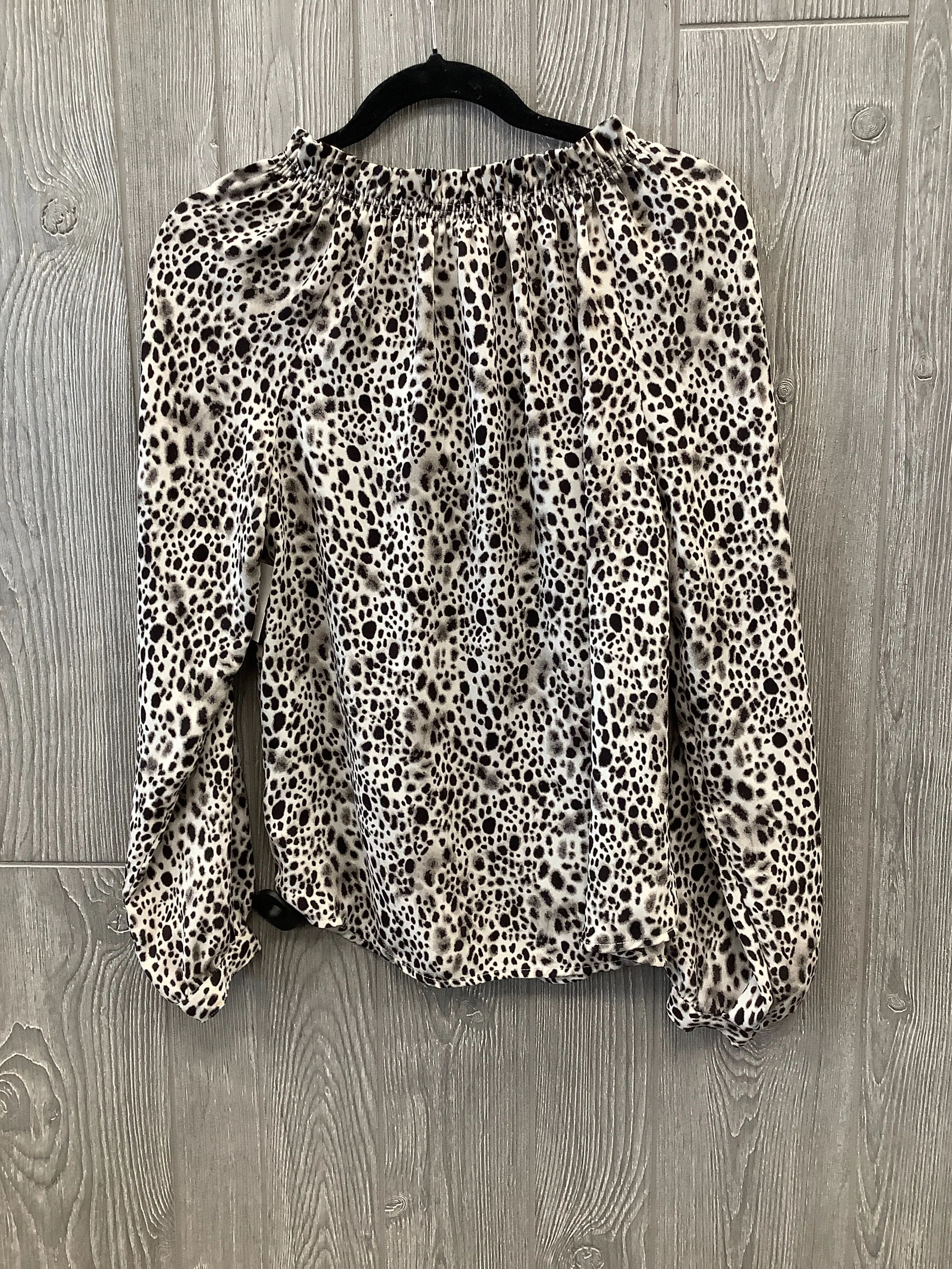 Animal Print Top Long Sleeve A New Day, Size Xs