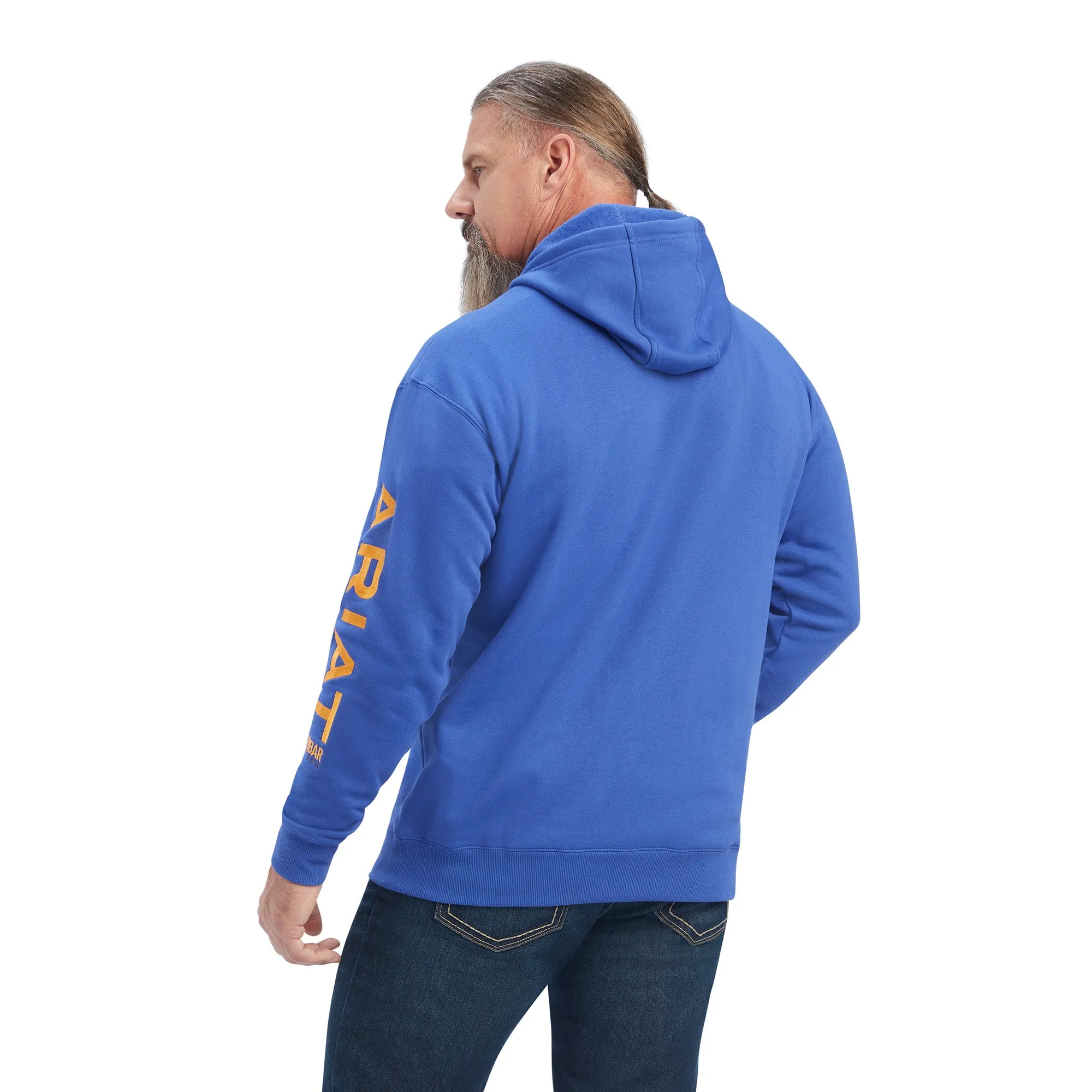 Ariat Mens Rebar Graphic Hoodie Deep Ultramarine