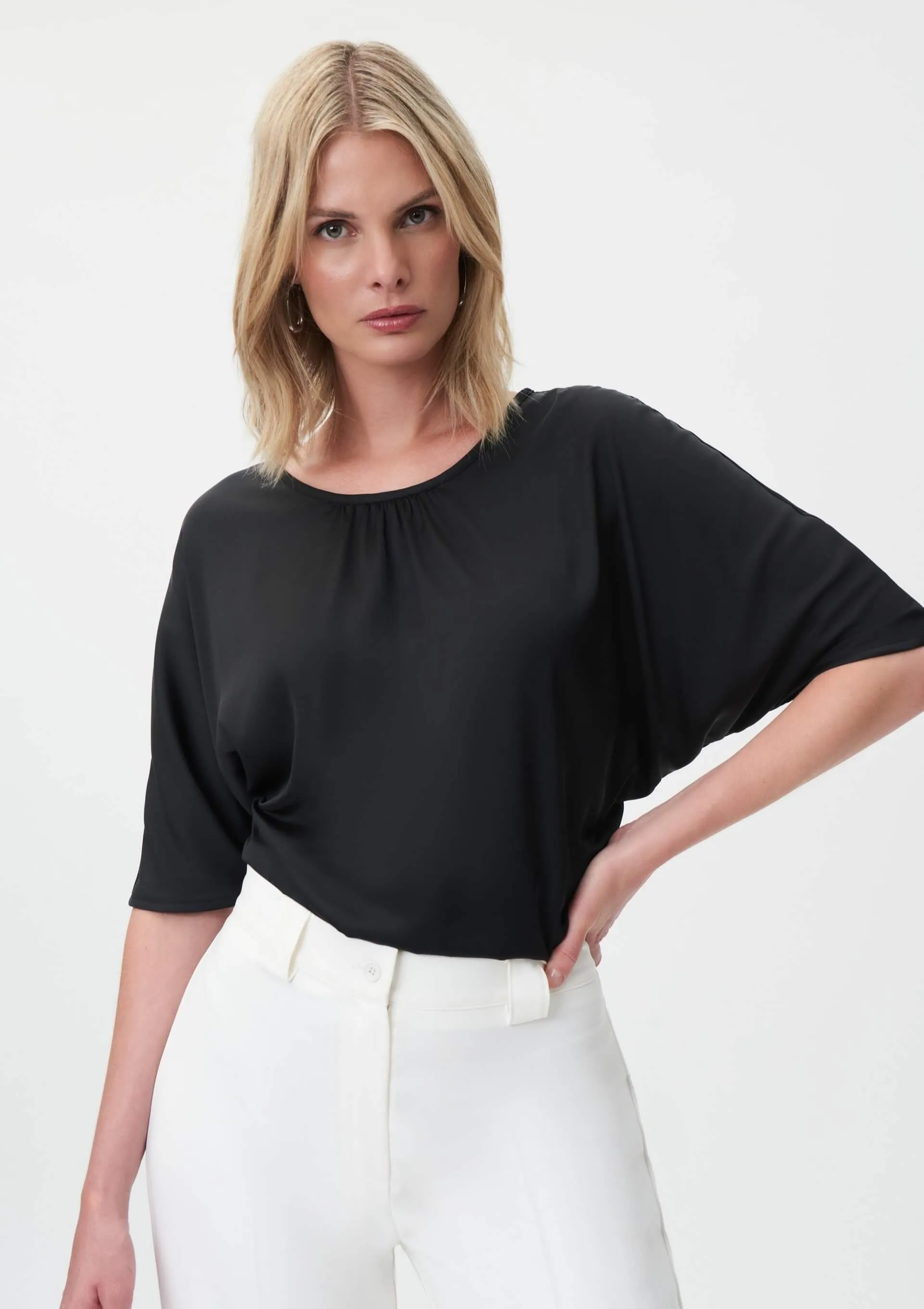 Arizona Muse Dolman Sleeve  Top - Black 232145