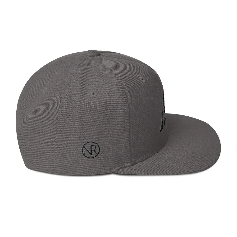 Arkansas - Flat Brim Hat - Black Embroidery - AR - Many Hat Color Options Available