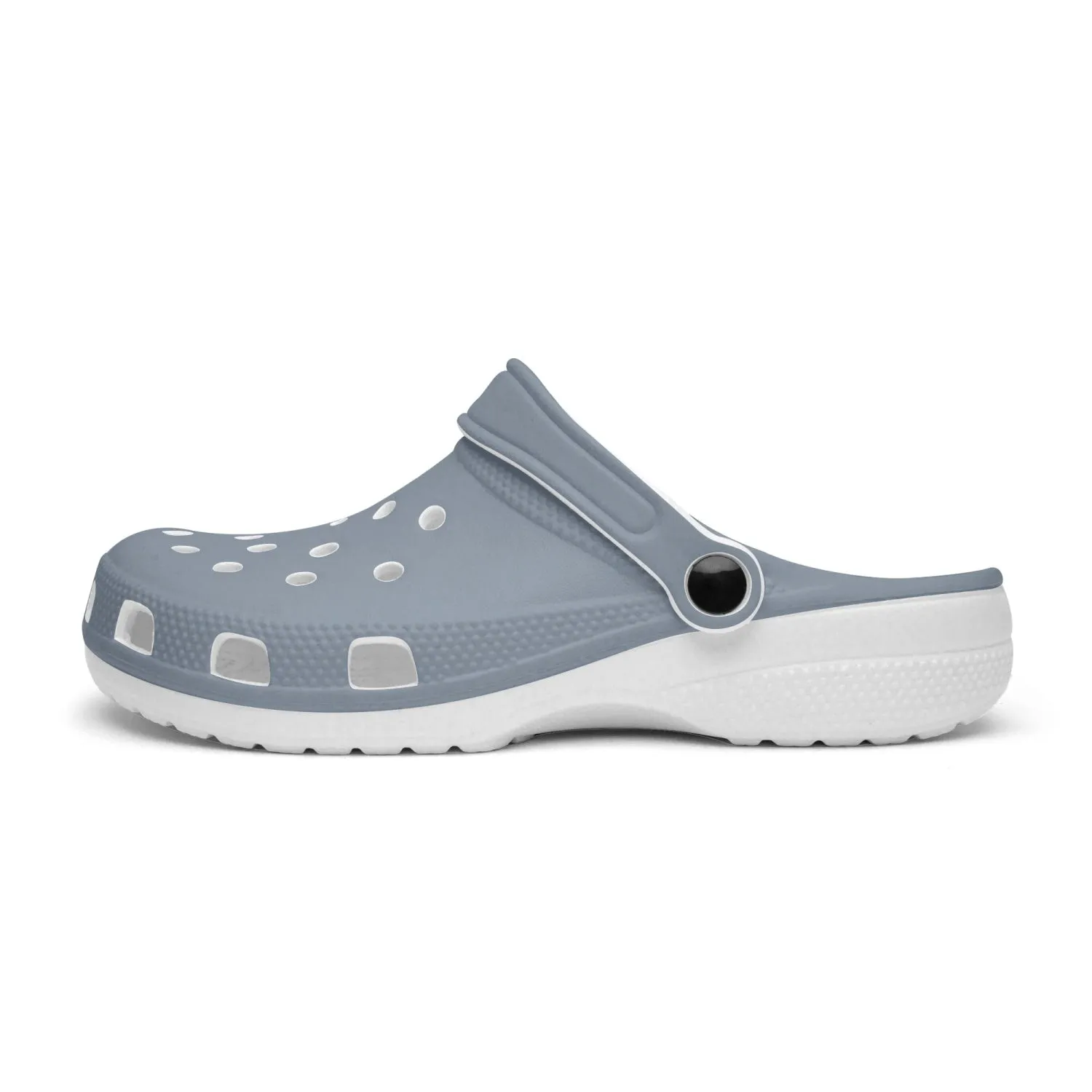 Ash Grey Color Unisex Clogs, Best Solid Grey Color Unisex Classic Lightweight Best Sandals For Men or Women