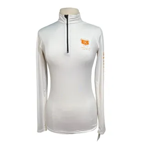 Asmar Equestrian Sustainable Logo Tee in White/Orange - Women's Small