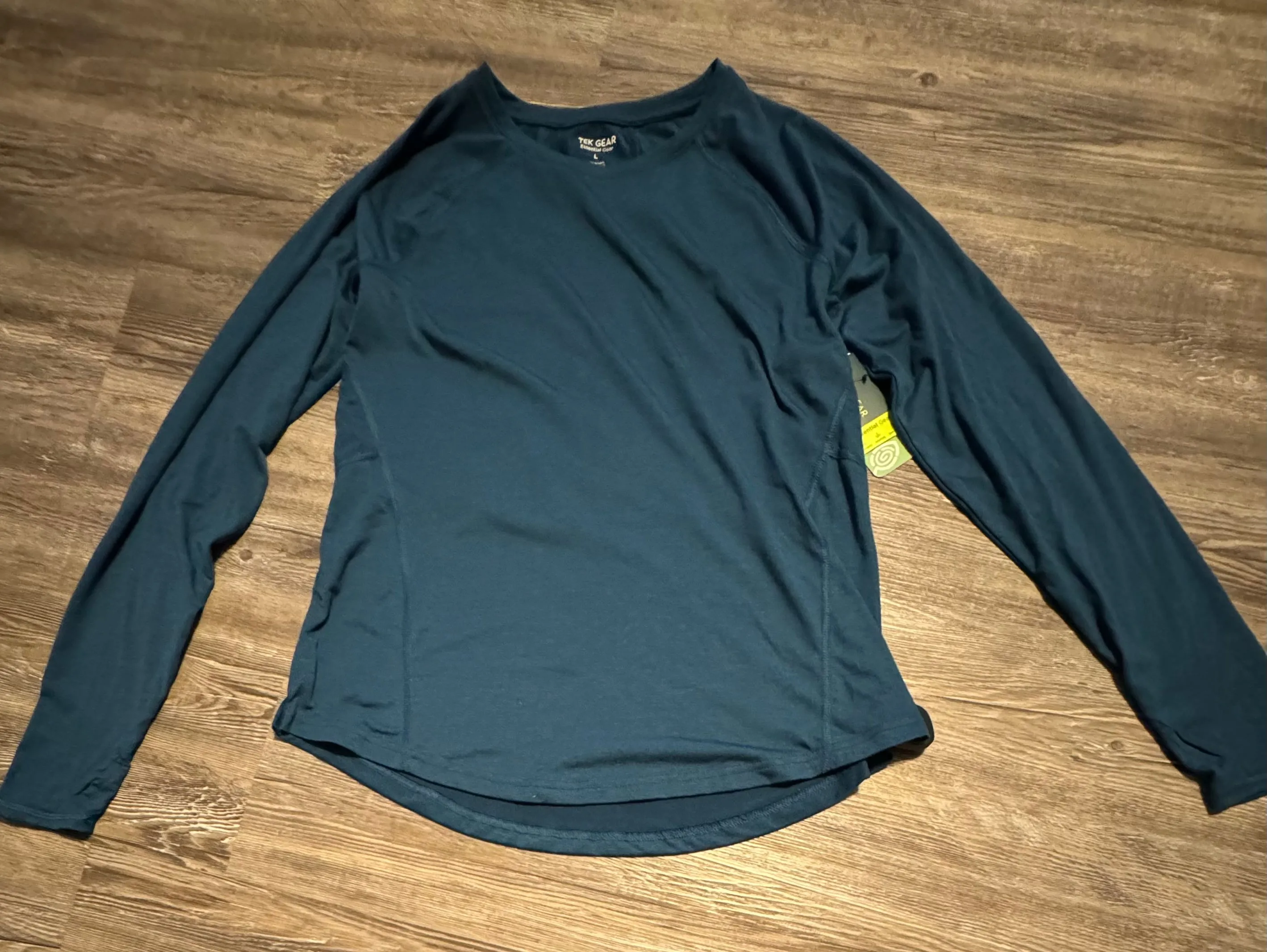 Athletic Top Long Sleeve Crewneck By Tek Gear  Size: L