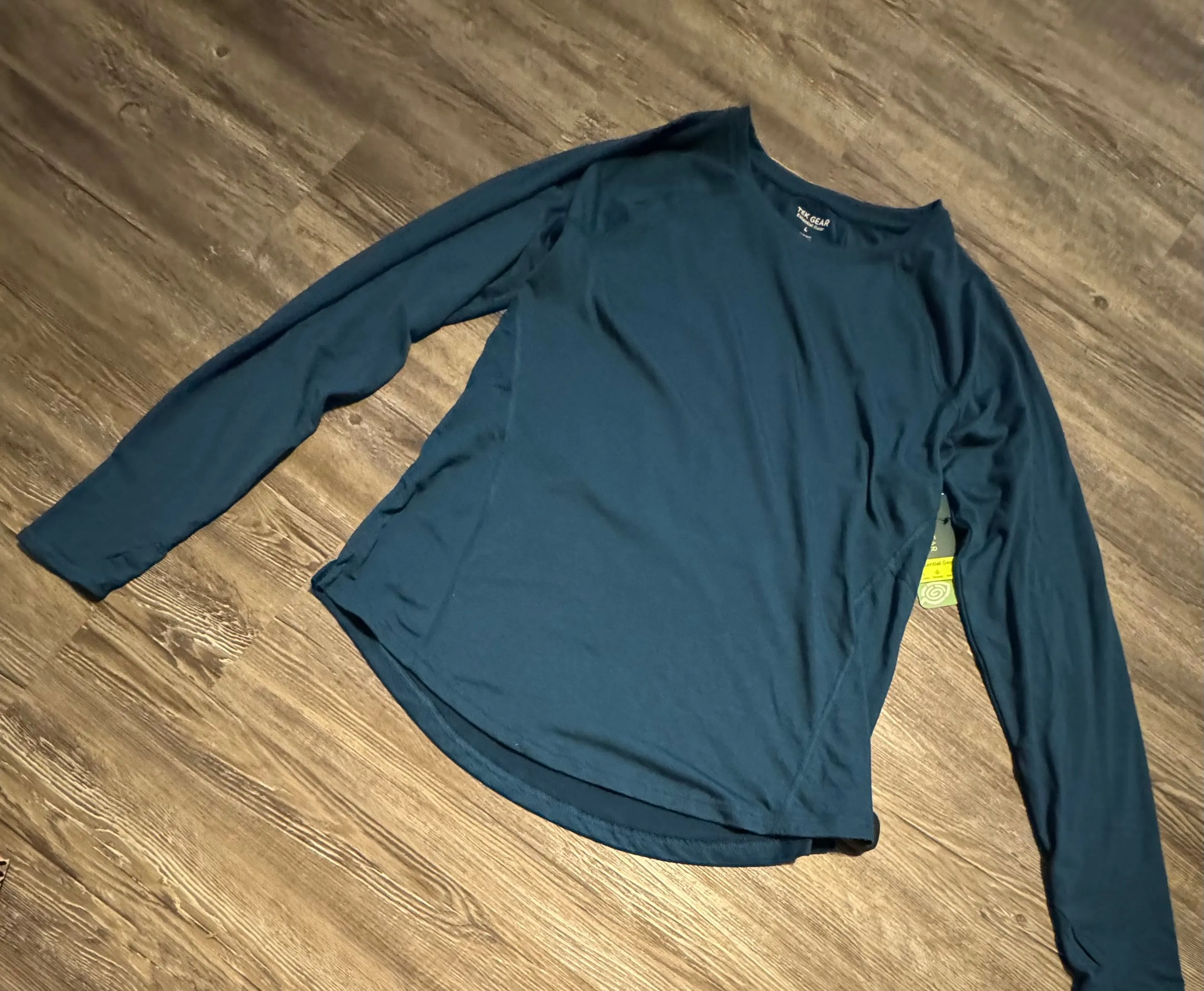 Athletic Top Long Sleeve Crewneck By Tek Gear  Size: L