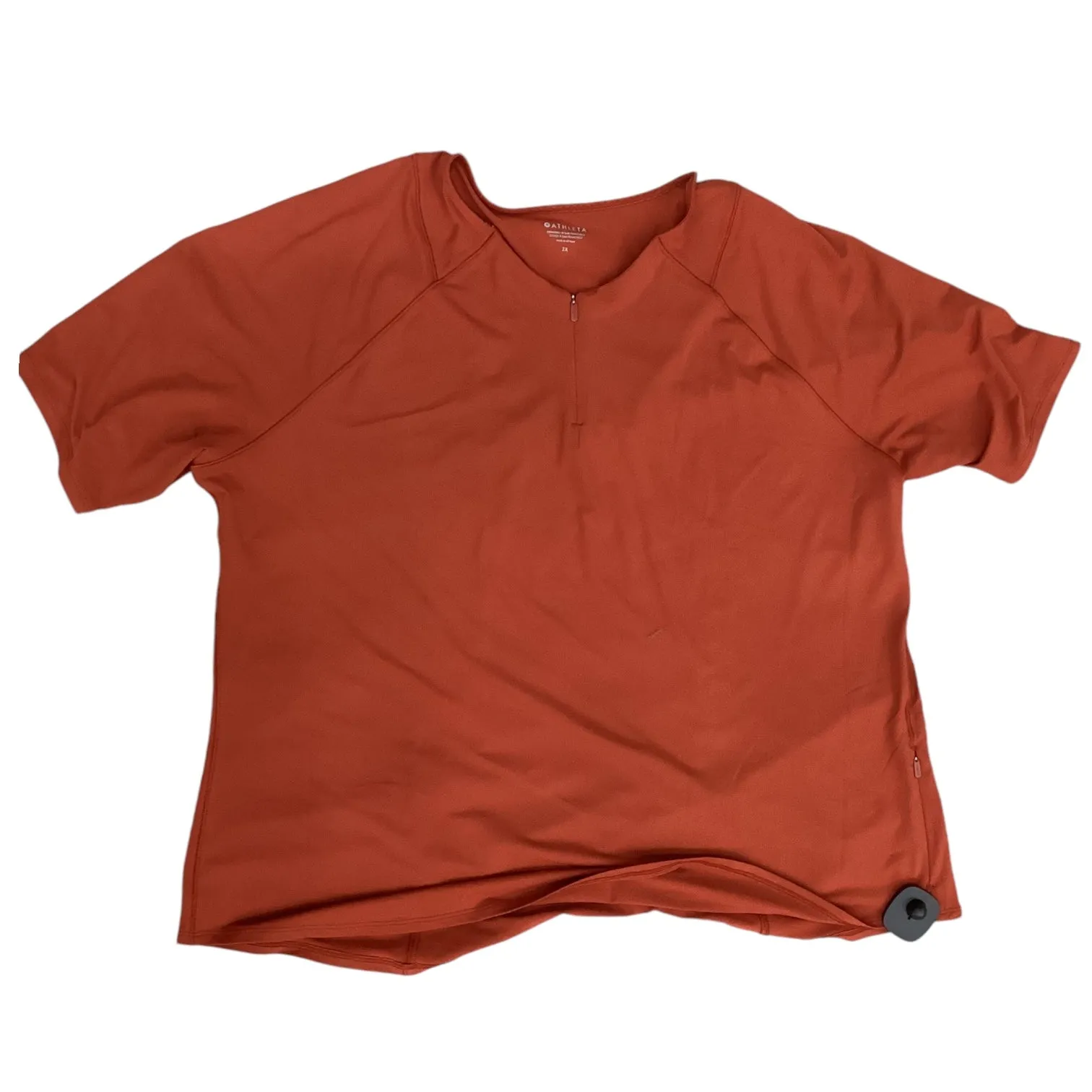 Athletic Top Short Sleeve By Athleta In Orange, Size: 2x