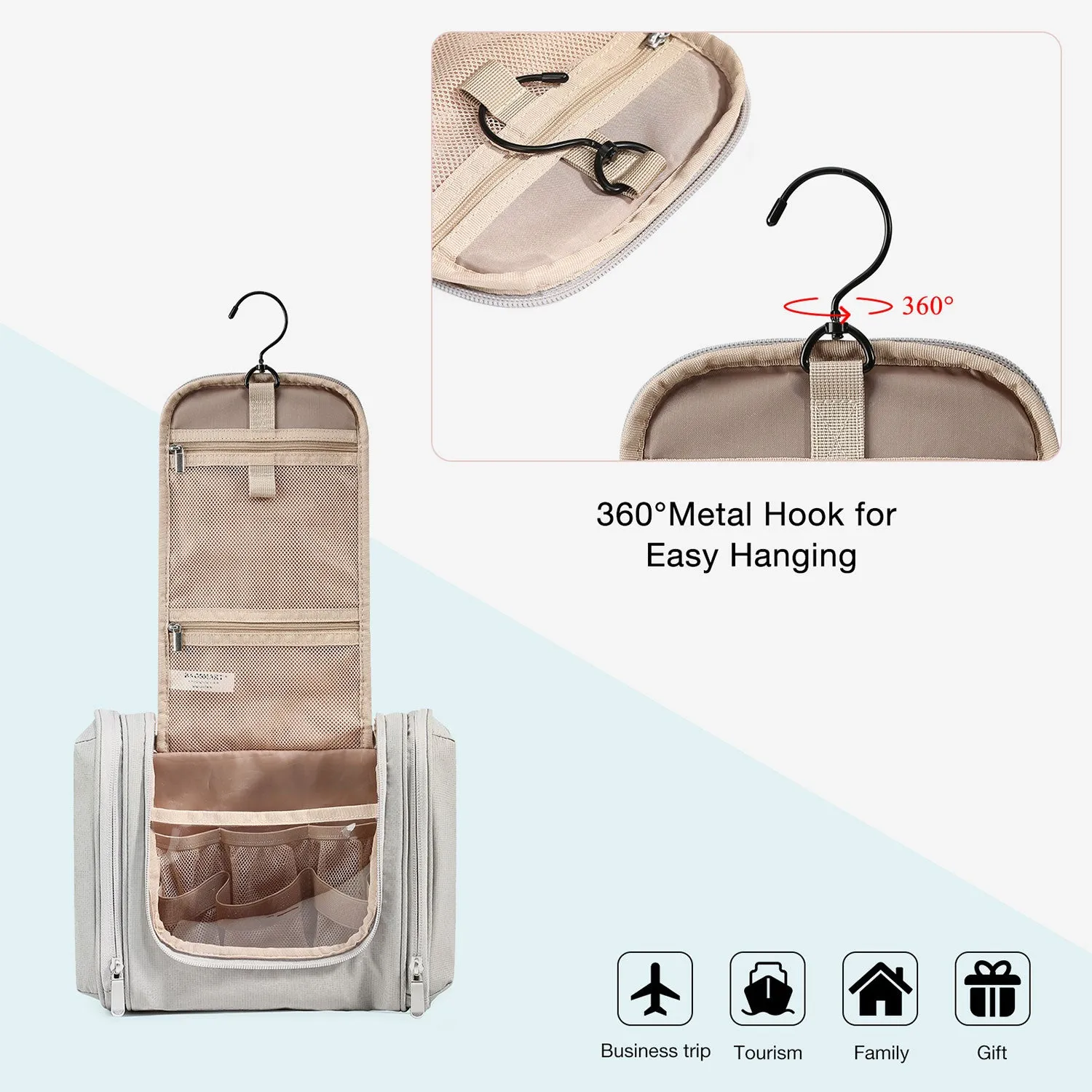 Atlas Travel Hanging Toiletry Bag