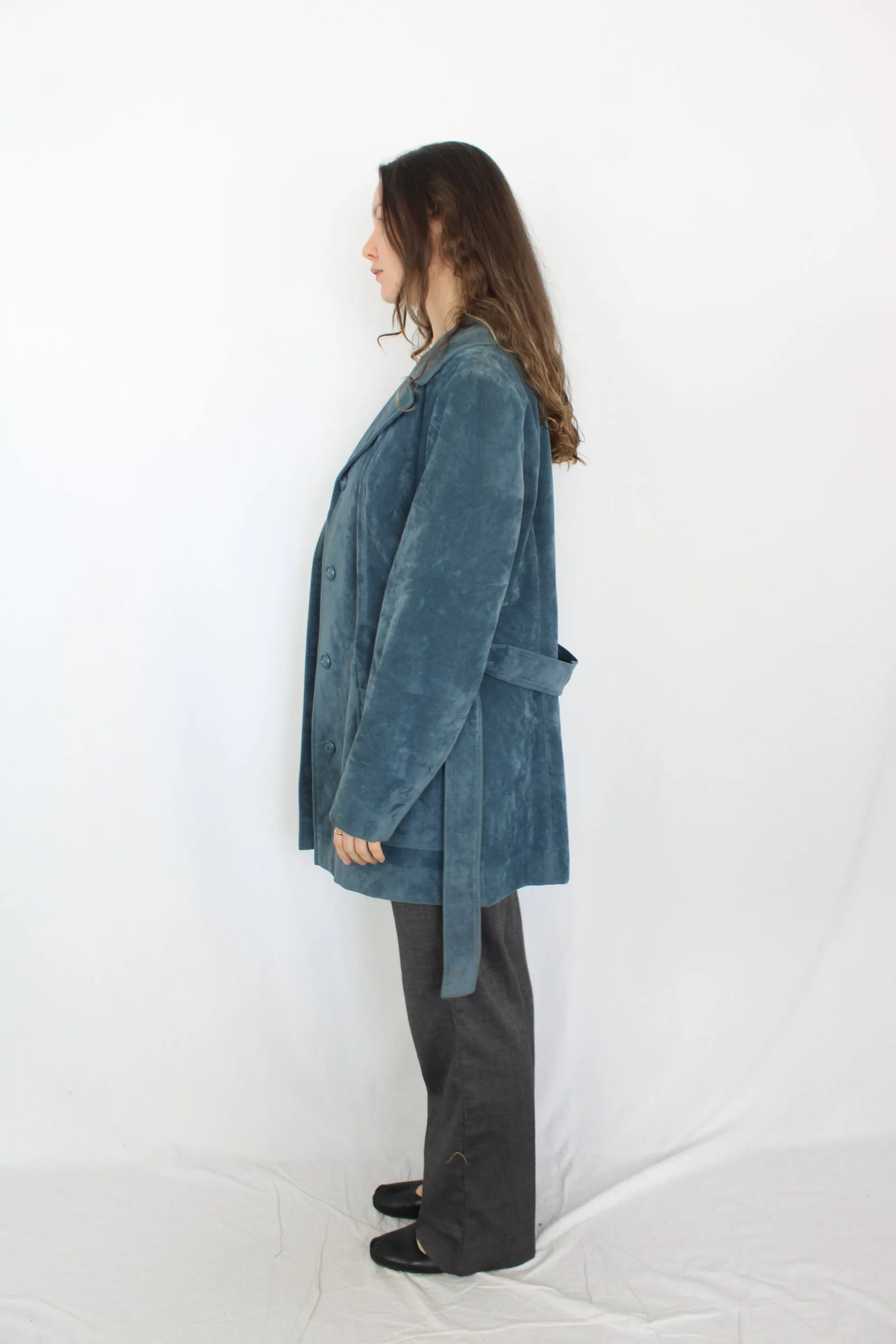 Austin Brown - Vintage Blue Suede Jacket