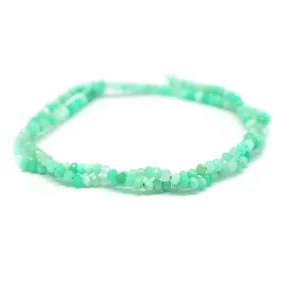 Australian Chrysoprase Faceted, A Grade 2x3mm Rondelle - 15-16 Inch