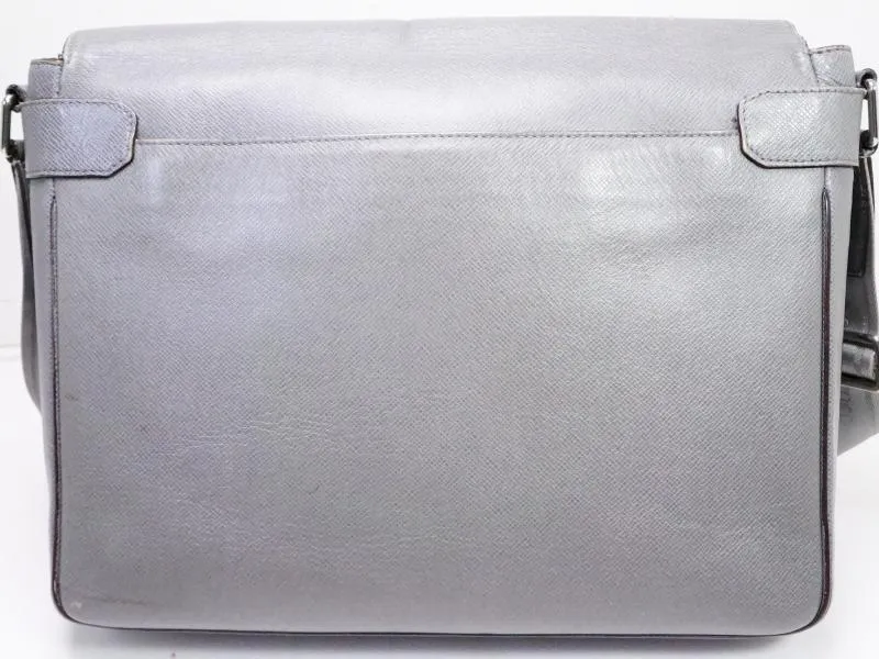 Authentic Pre-owned Louis Vuitton Taiga Glacier Gray Roman Gm Messenger Cross Body Bag M32626 200216