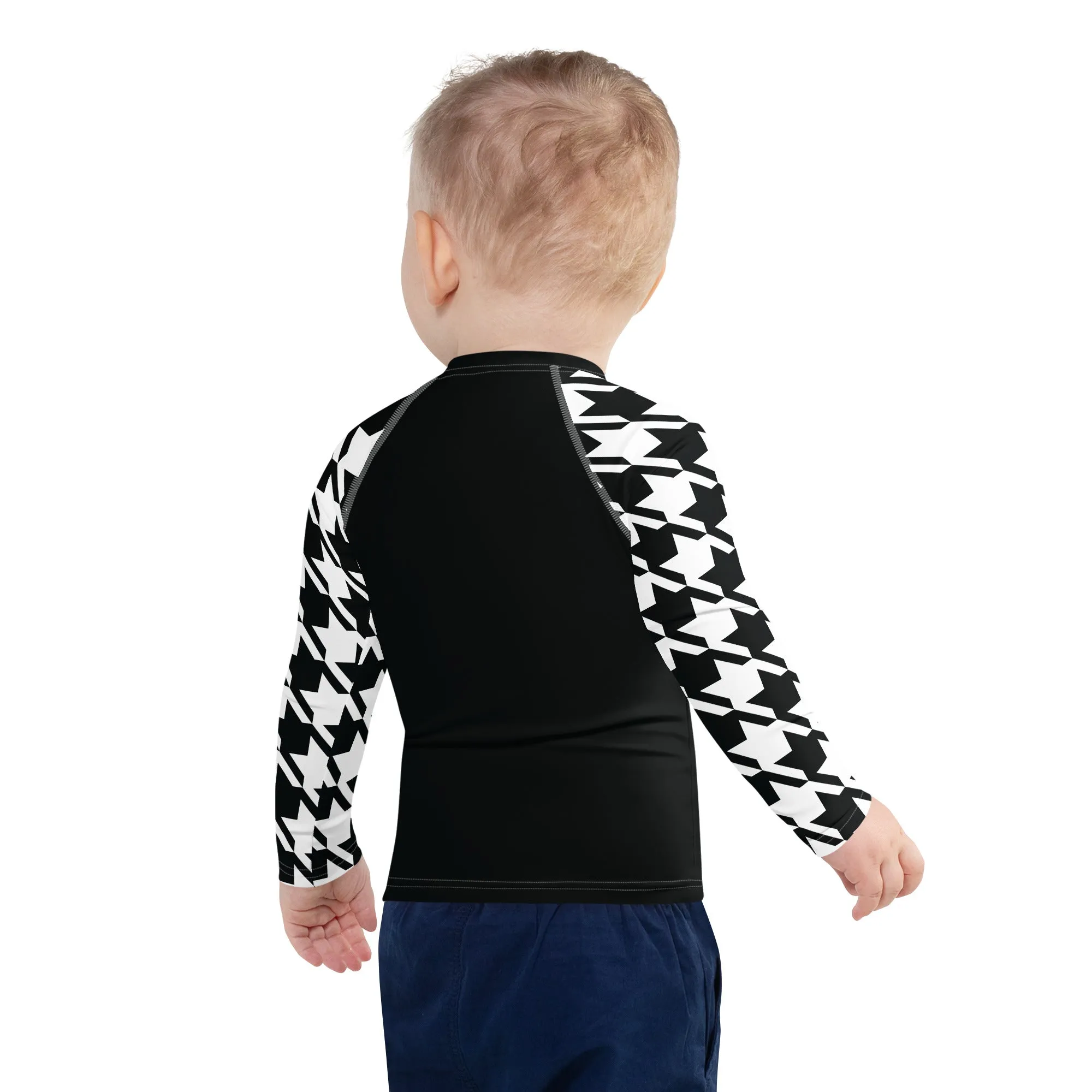 Authentic Training: Houndstooth Boy's Long Sleeve Classic Judo BJJ Rash Guard