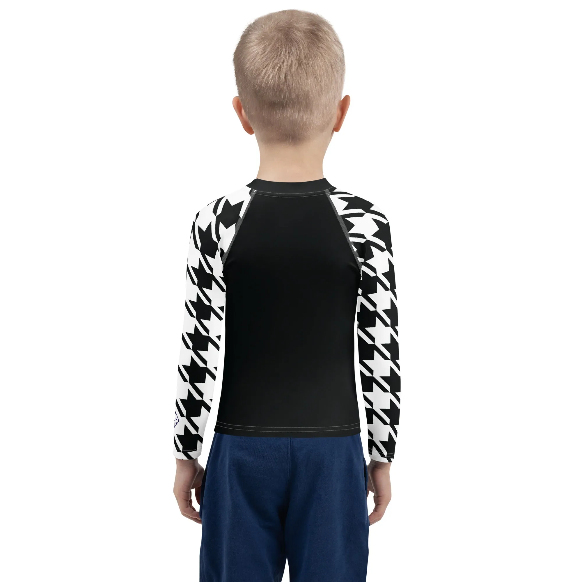 Authentic Training: Houndstooth Boy's Long Sleeve Classic Judo BJJ Rash Guard