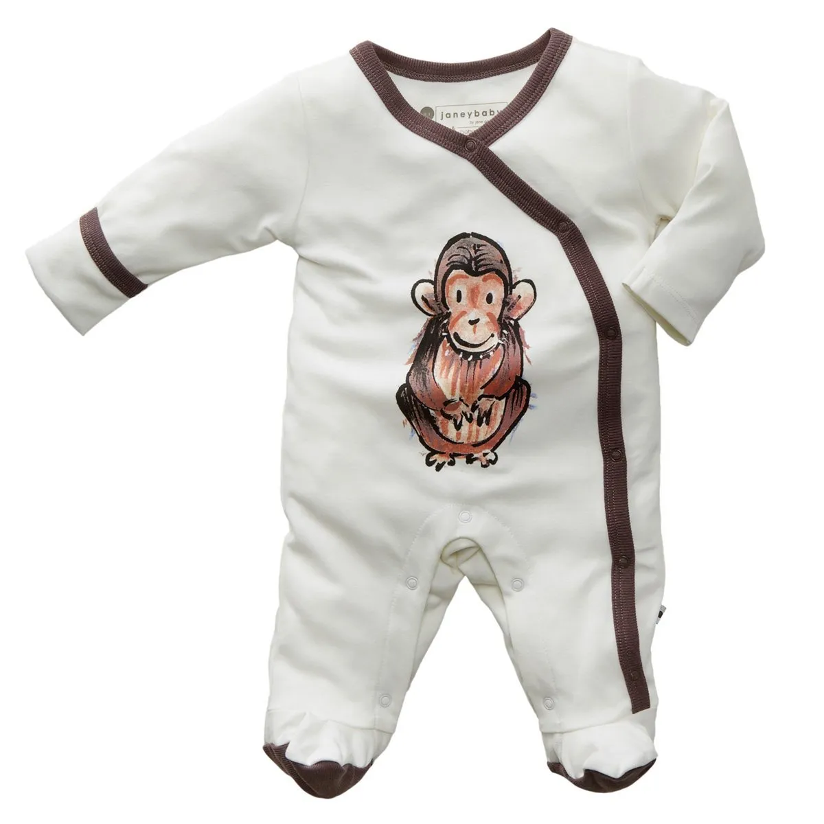 Baby Organic Monkey Bodysuit 嬰兒小馬騮有機連身衣 (6-12)