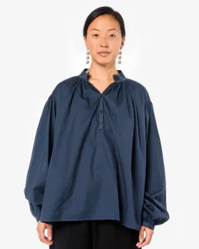 Balloon Sleeve Blouse in Midnight