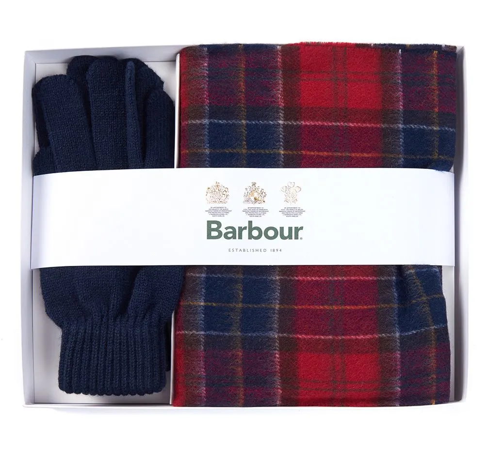 Barbour Lambswool Tartan Scarf & Glove Gift Set