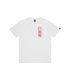 BB ASTRO REPEAT LOGO T-SHIRT - WHITE/PINK LOGO