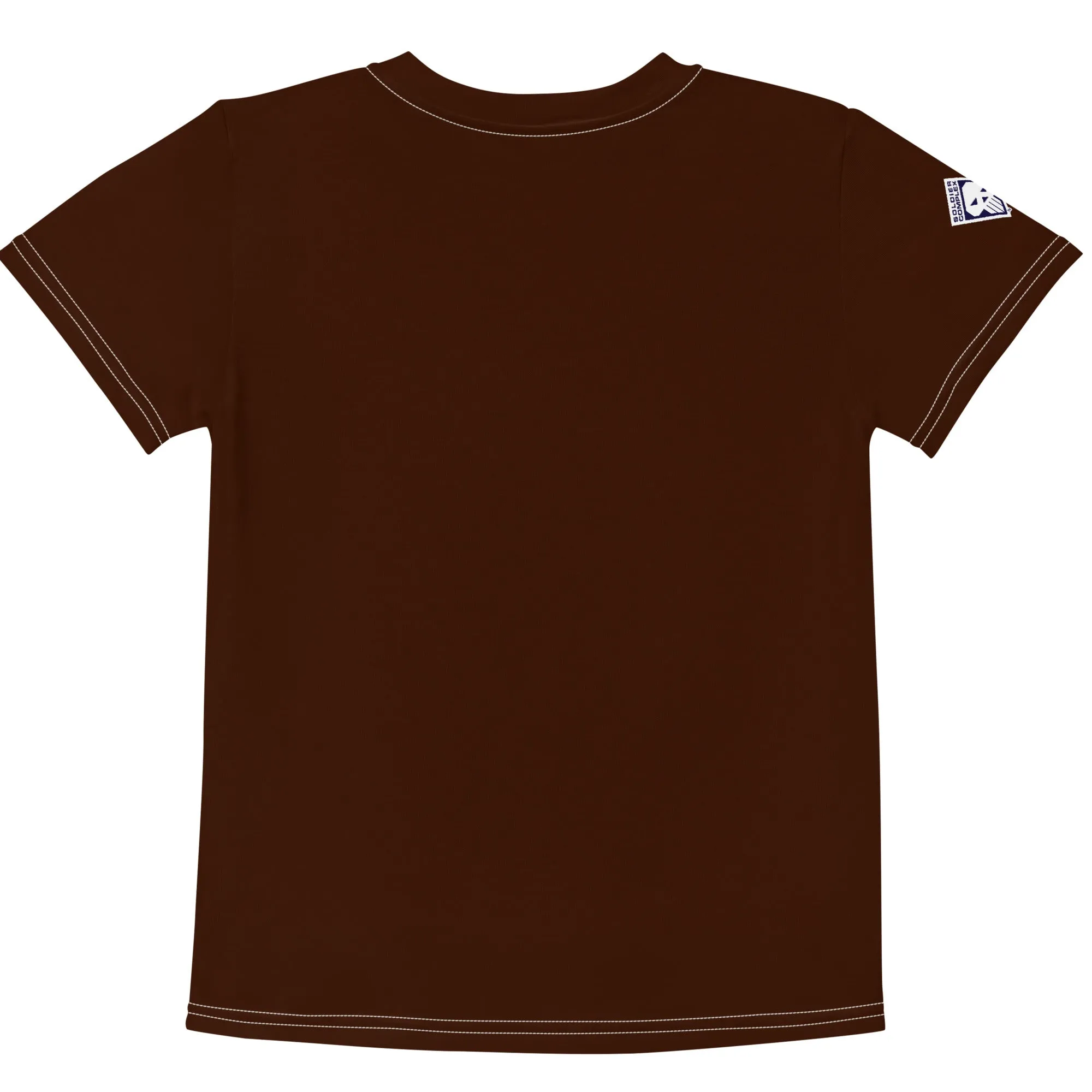 Beach Adventure: Girl's Short Sleeve Classic Judo Rash Guard - Chocolate