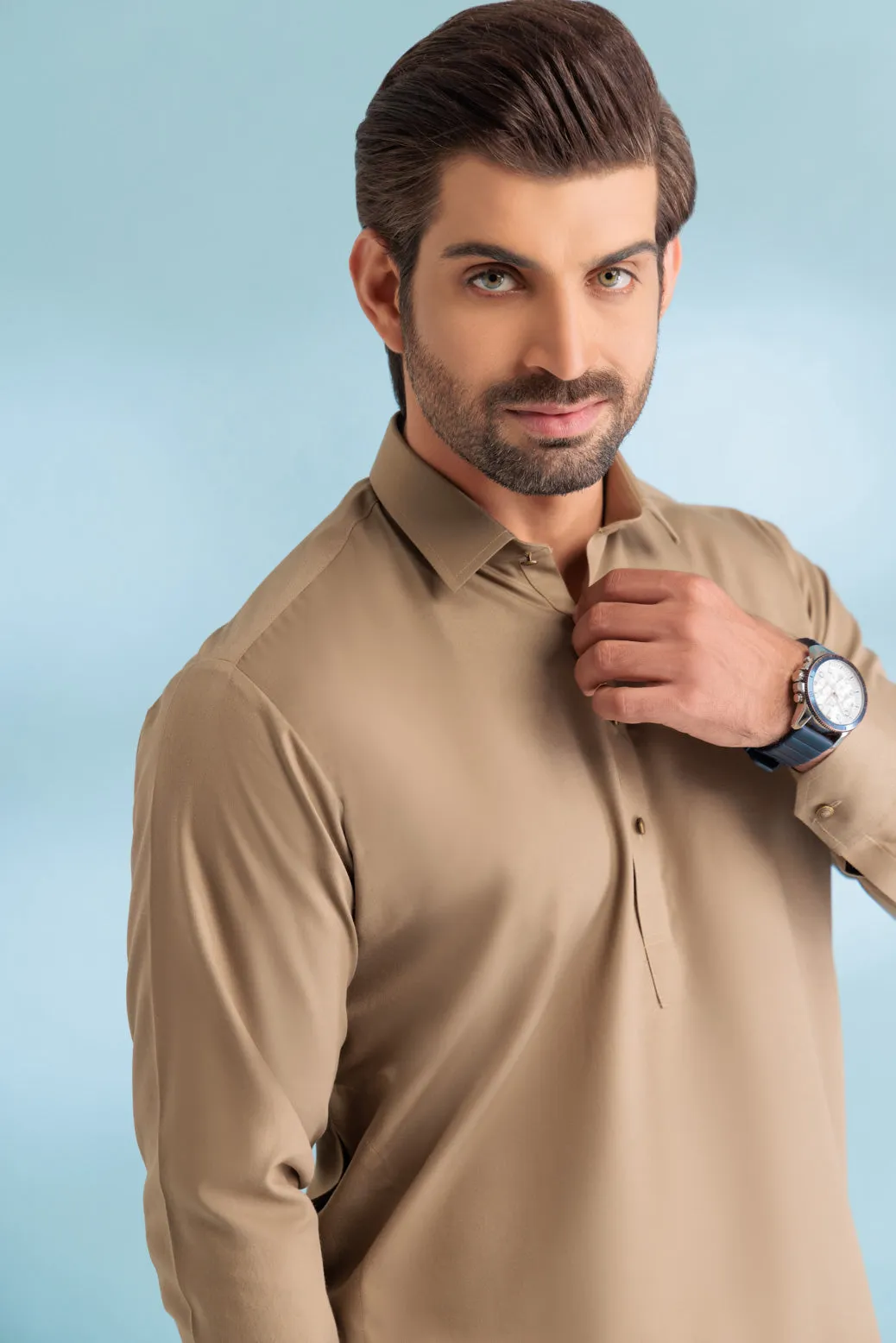 BEIGE-BLENDED-SHALWAR SUIT - (GSSW23-031)