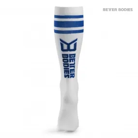 Better Bodies Knee Socks - White-Blue