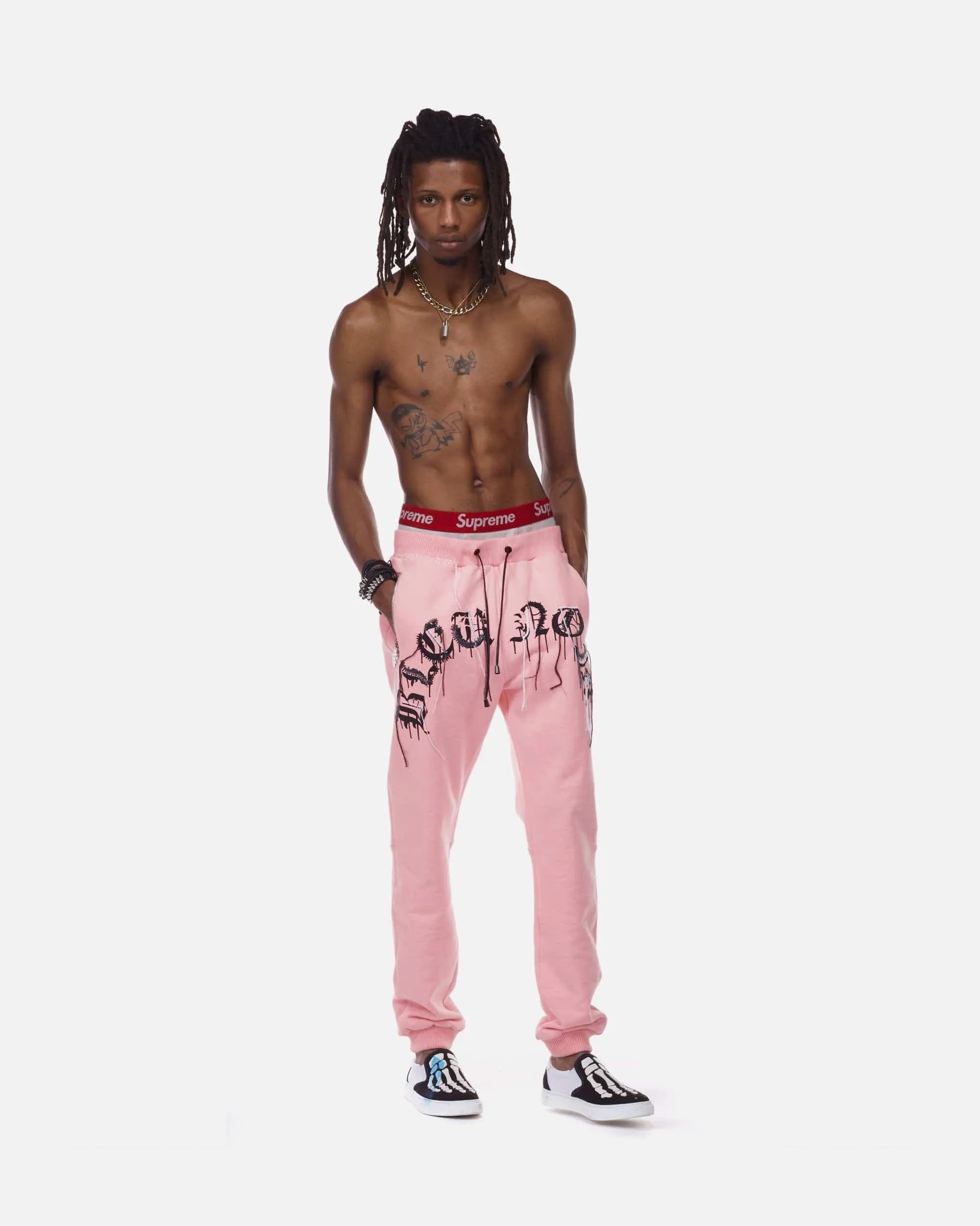 Bleunoir Thick Thread Jogger Pants - Shell Pink