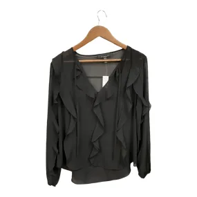 Blouse Long Sleeve By White House Black Market In Black, Size: M