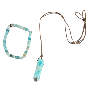 Blue and Gold Amazonite Duo #175