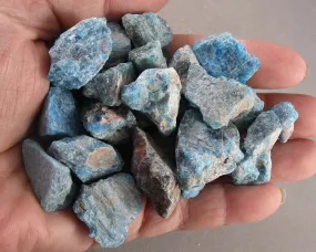 Blue Apatite Stones Raw 3pcs (H054**)