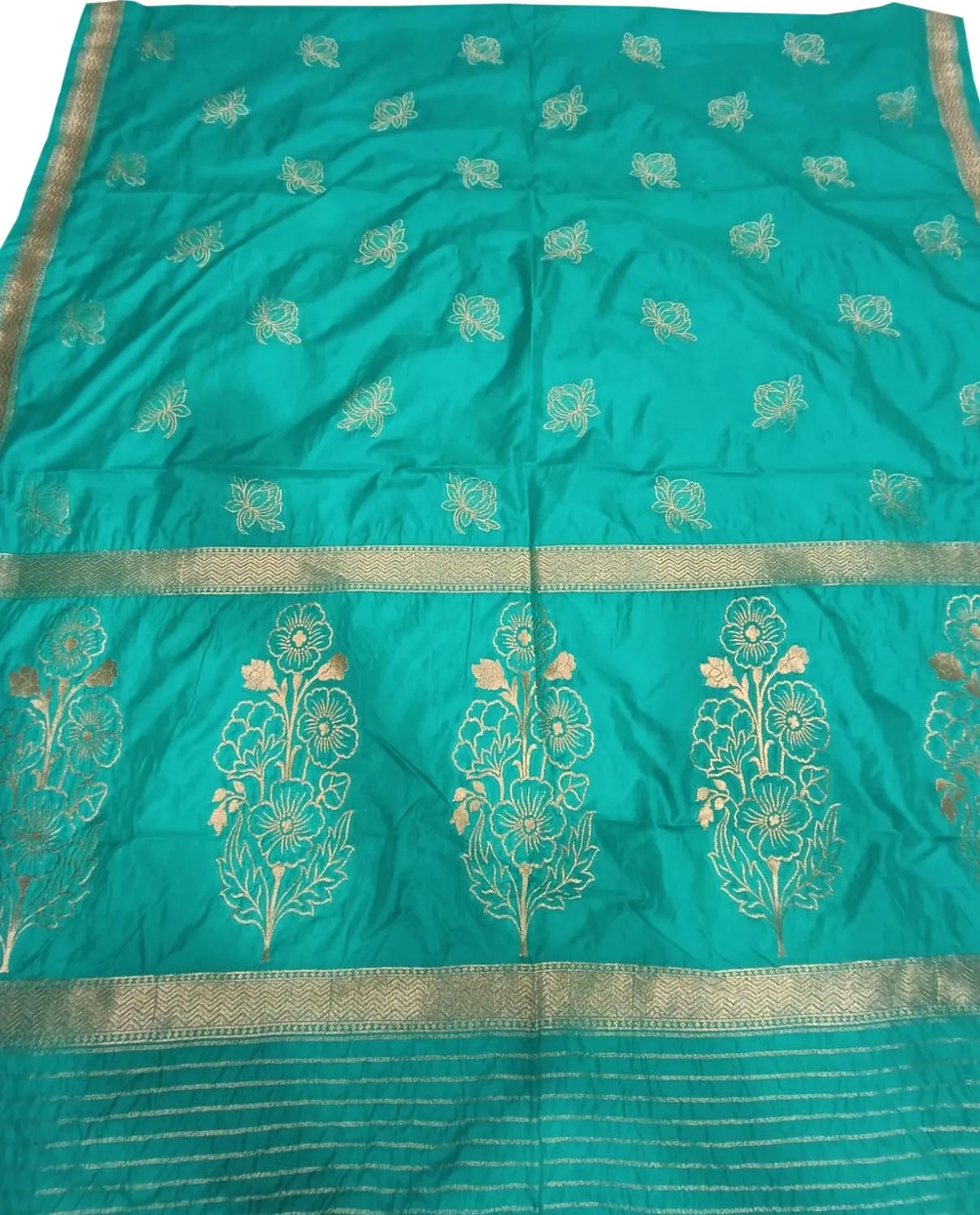 Blue Banarasi Silk Dupatta