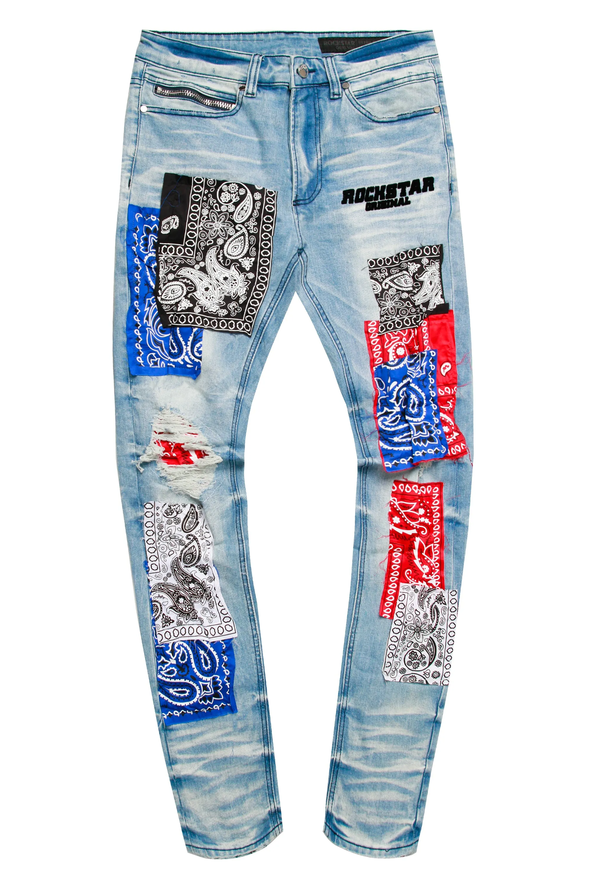 Blue Duncan Bandana Patchwork Jean