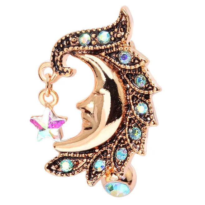 Bohemian Moon Belly Piercing Ring