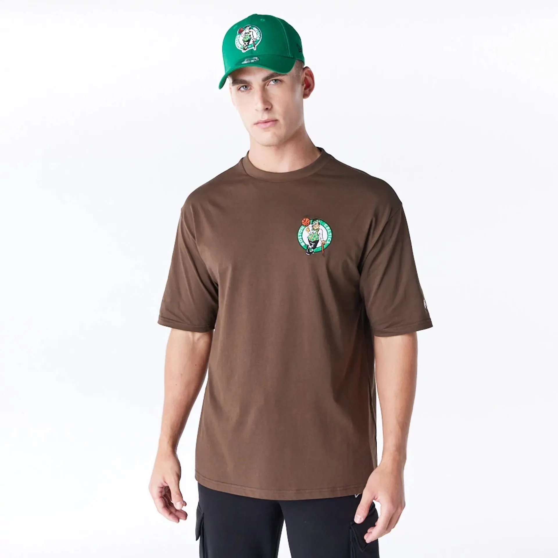 Boston Celtics League Essential Dark Brown Oversized T-Shirt