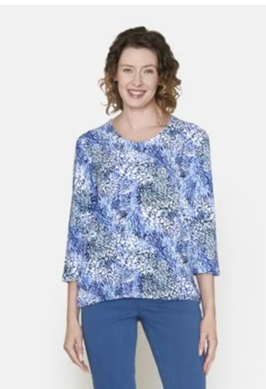 Brandtex abstract pattern print tops