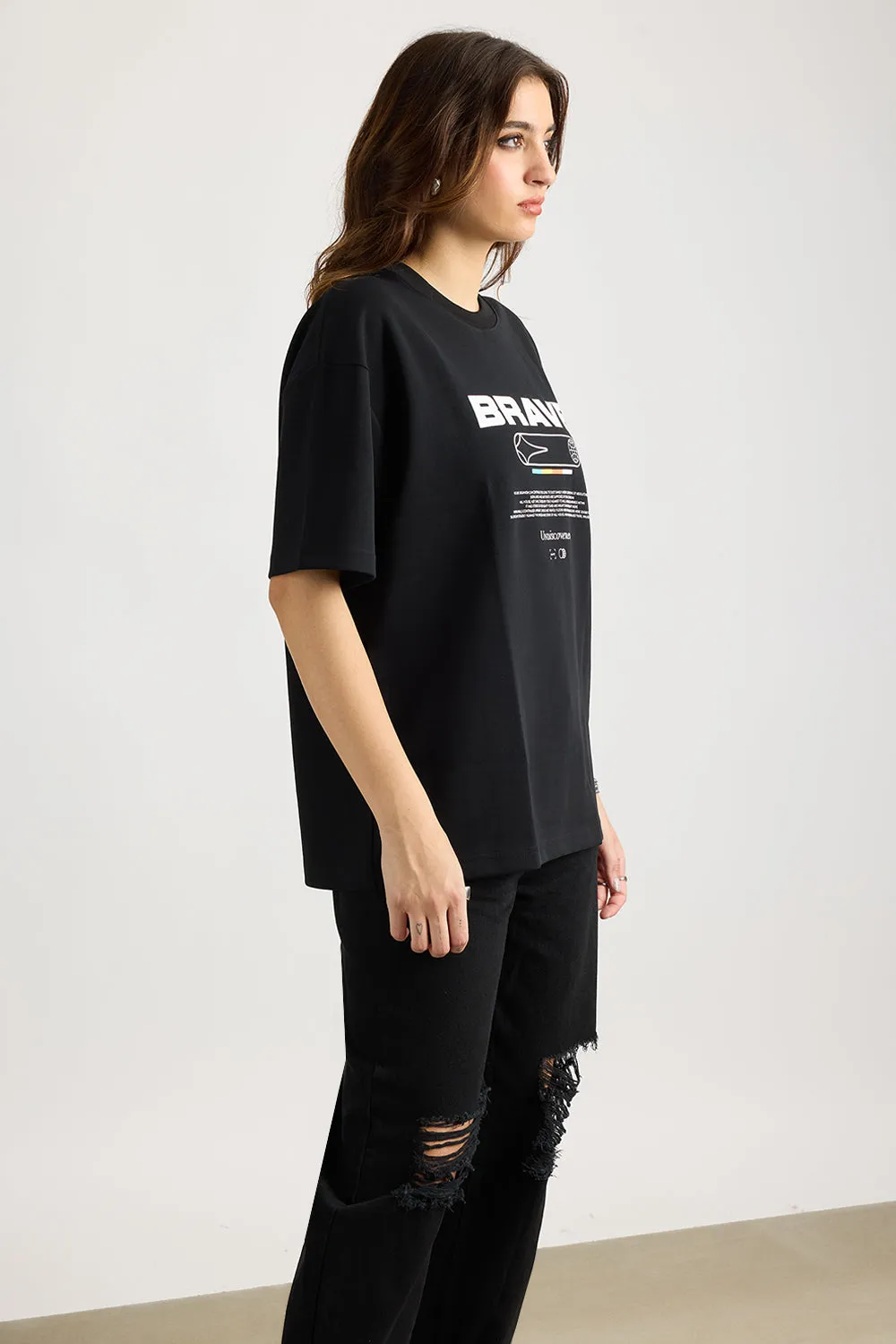 Brave Black Tee