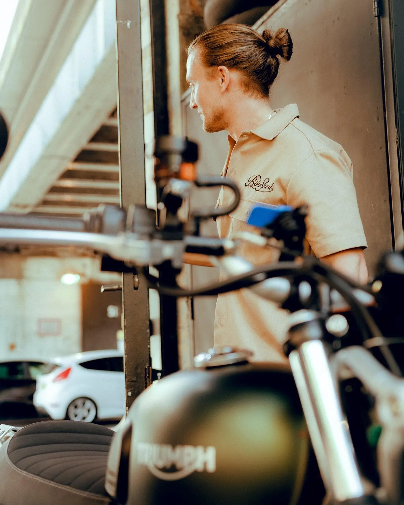 BSMC Garage Shirt - Tan/Black