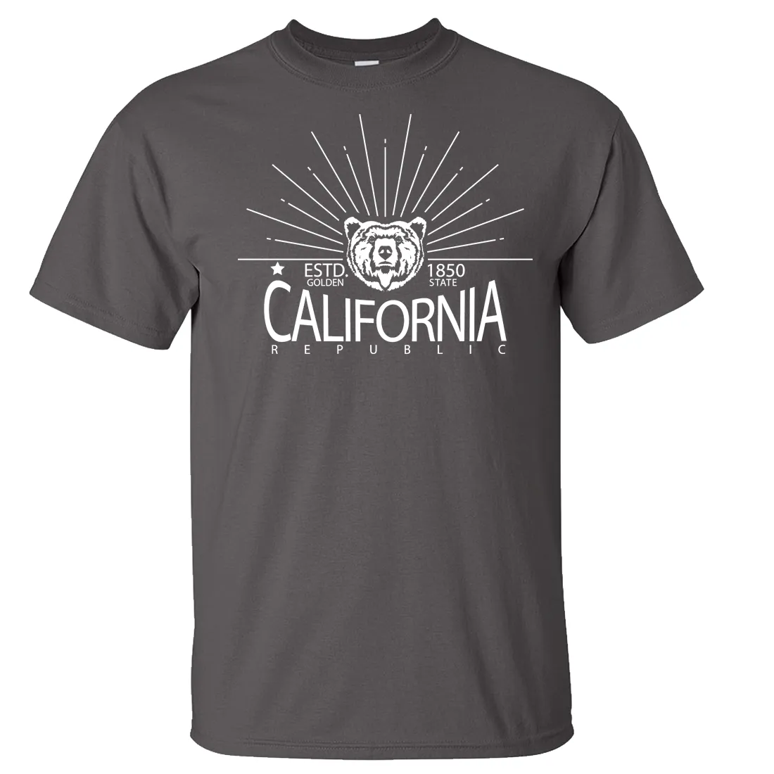 California Golden State White Print Asst Colors T-shirt/tee