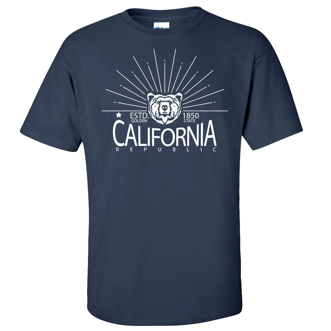 California Golden State White Print Asst Colors T-shirt/tee