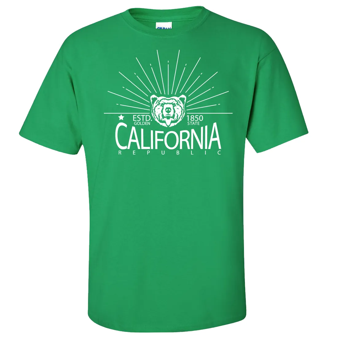 California Golden State White Print Asst Colors T-shirt/tee