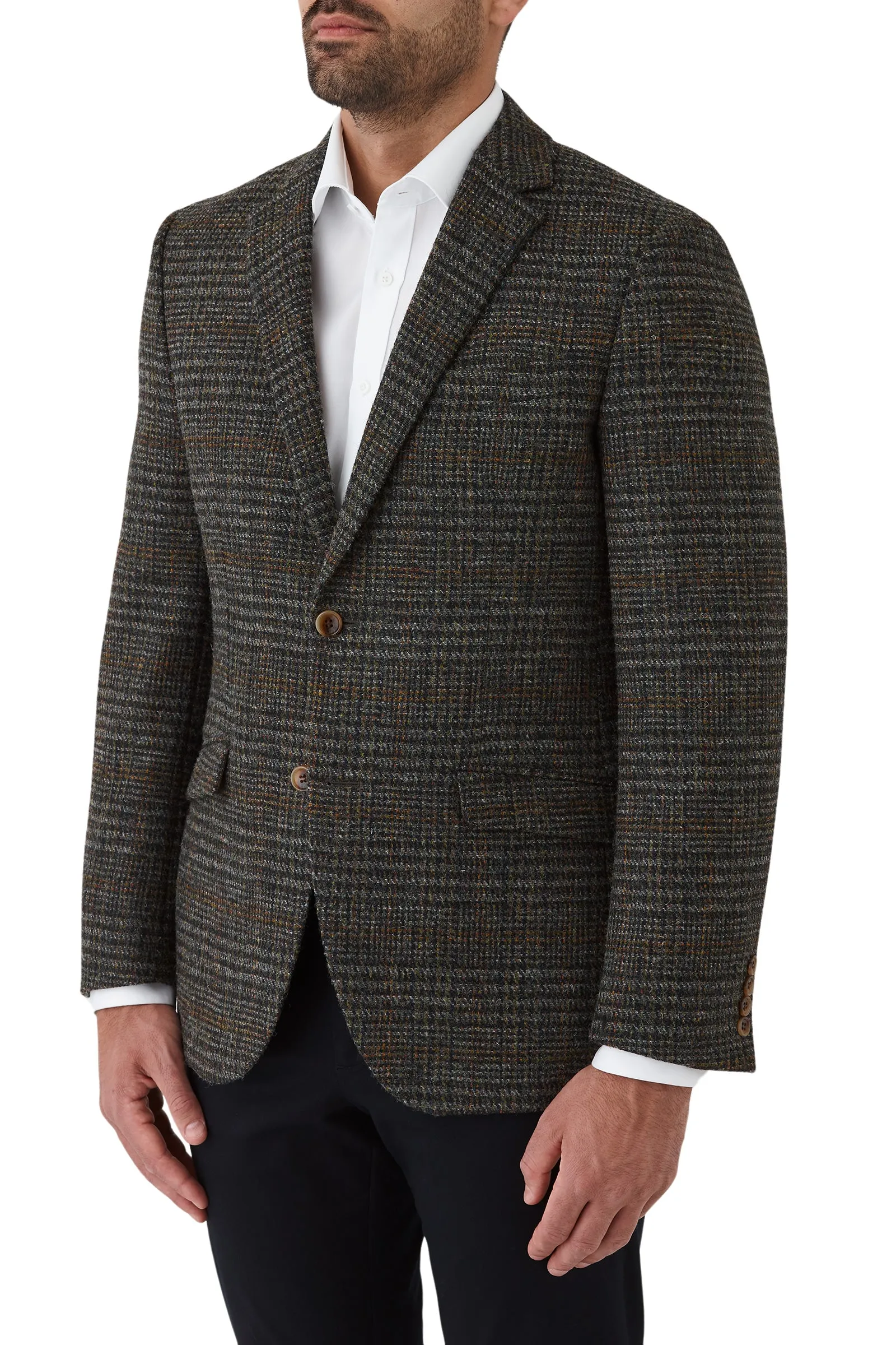 Cambridge - Harris Tweed Jacket - Khaki/Brown