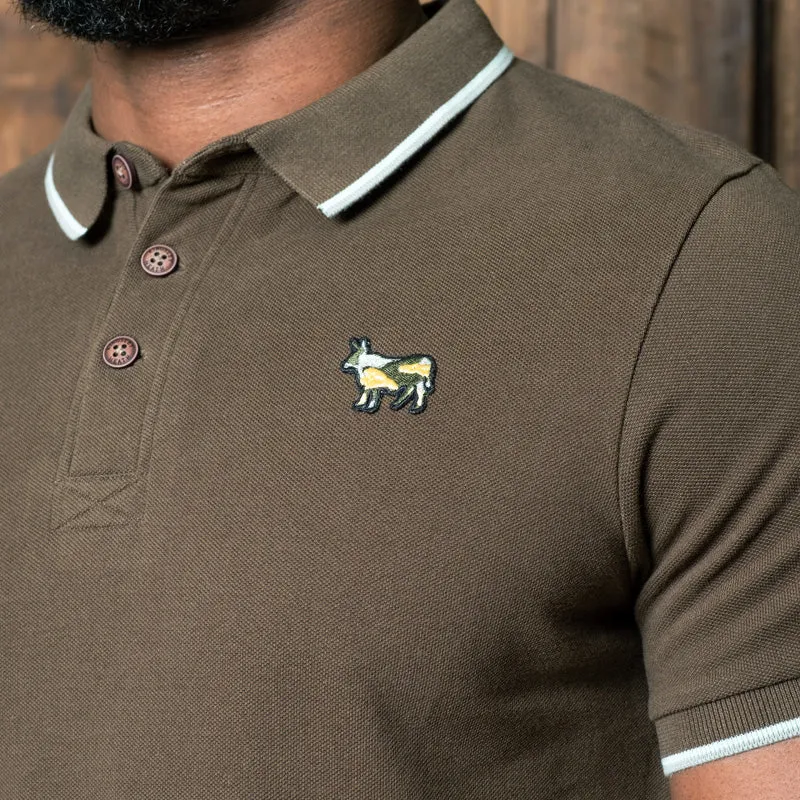 Camo Badge Tipped PK Polo Fatigue