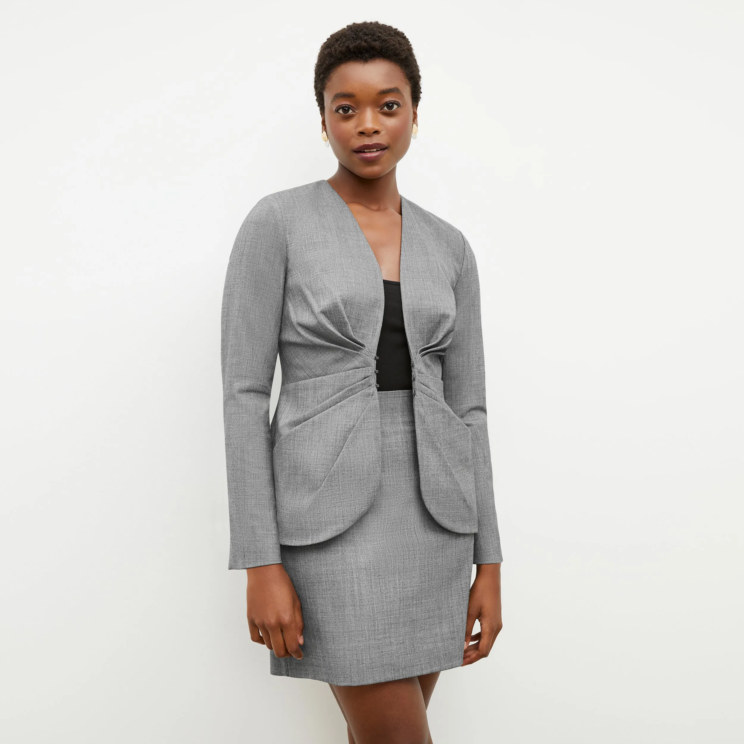 Carmen Jacket - Sharkskin :: Black / White