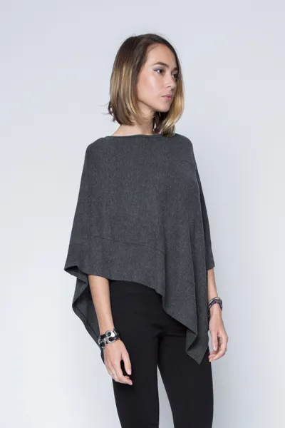 Classic Poncho Sweater Wrap in Regular Length